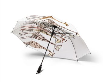 Giraffe Print Foldable Umbrella, Waterproof Travel, Animal Lover