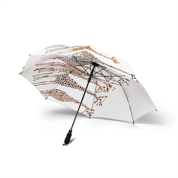Giraffe Print Foldable Umbrella, Waterproof Travel, Animal Lover