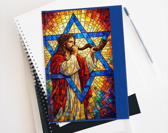 Shofar Blower with Star of David Journal | Ruled Line
