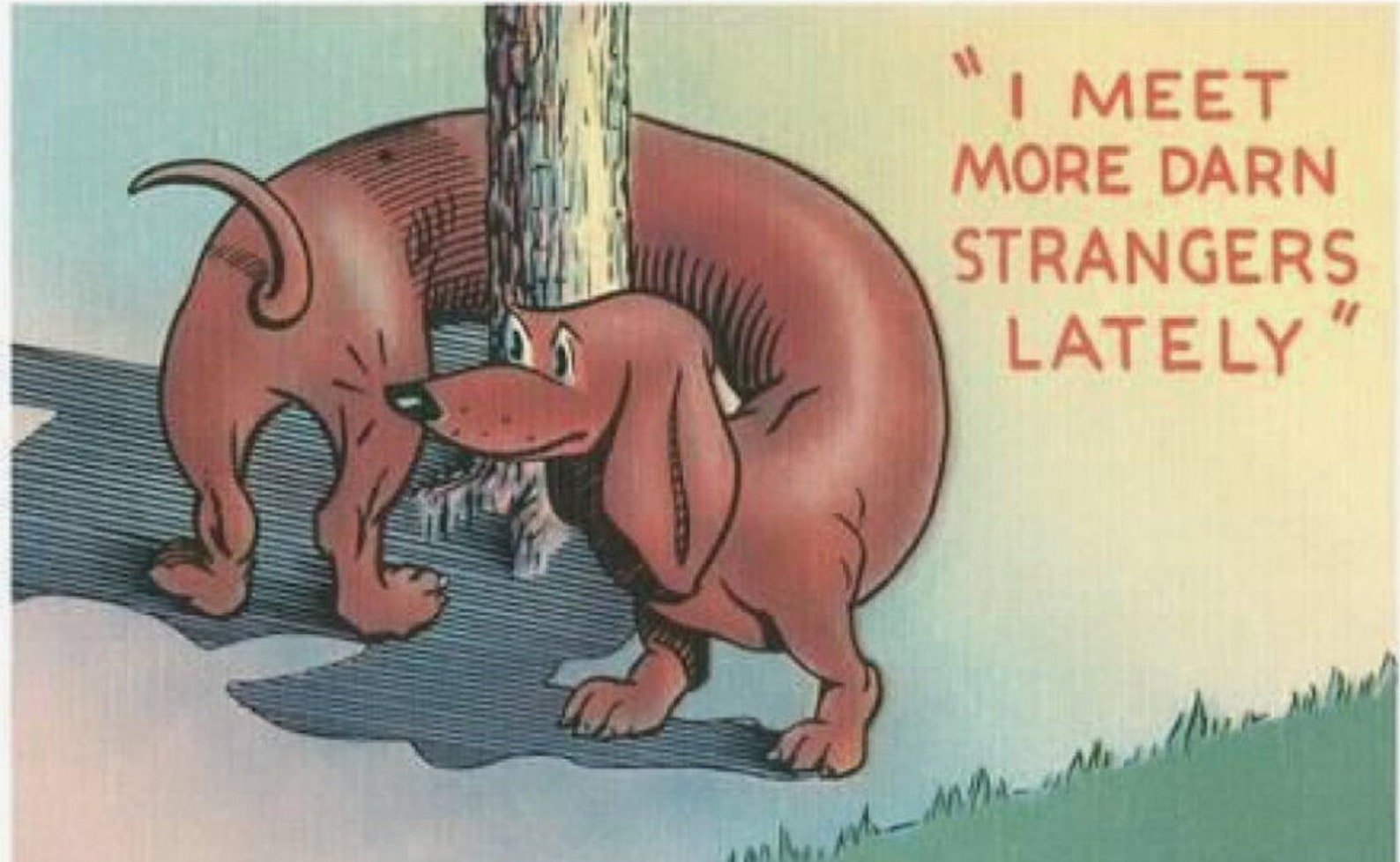 Wiener Dog Cartoon Vintage Art Print MAGNET Sausage | Etsy