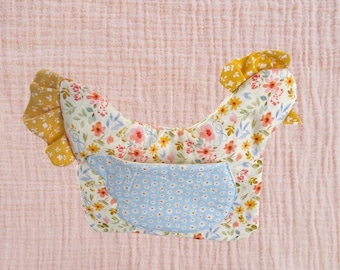 Floral Chicken Oven Mitt DIY Sewing Pattern PDF Digital Download Beginner Friendly