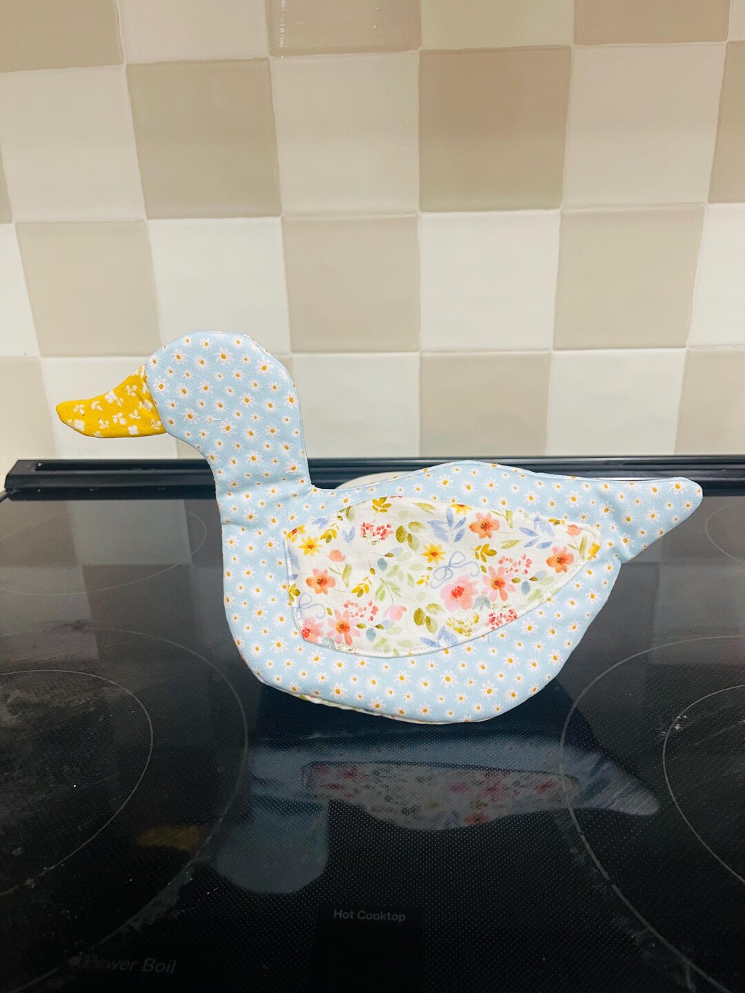 Floral Duck Oven Mitt (Set of 2) Handmade