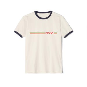 NASA Retro Ringer T-shirt, Unisex Bomull, Rymdkläder