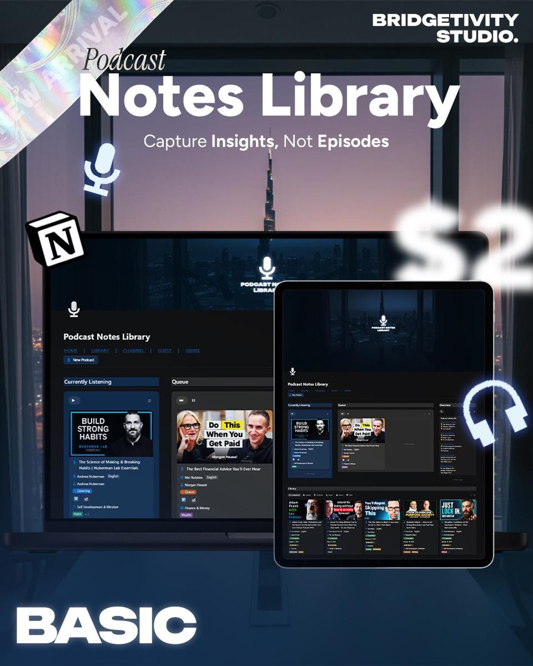 Podcast Notes Library Notion Templates (digital Download) - Etsy