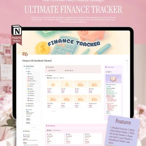 All-in-One Notion Finance Template | Budget, Expense, Savings & Monthly Dashboard for Personal Use (Digital Downloads)