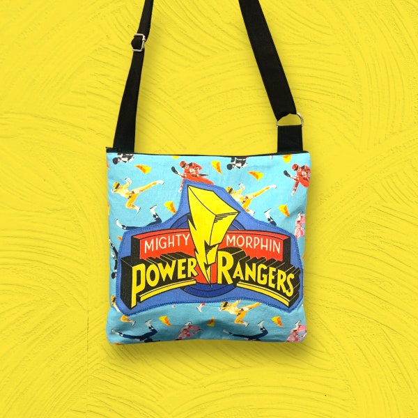 Mighty Morphin Power Ranger Vintage Applique Crossbody Purse with Adjustable Strap