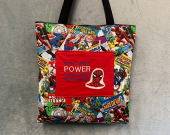 With Great Power Comic Book Tote Bag
