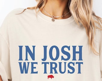 Maglietta da football americano di Josh Allen, MVP, dei Buffalo Bills: Maglietta unisex Comfort Colors BFLO per il tailgating e le partite - In Josh We Trust