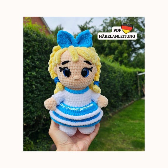 アミグルミ人形 青いドレス あみぐるみ なりきりシリーズ コスプレ