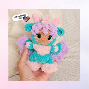 Crochet Doll Pattern | Daisy Dragon | Amigurumi Doll in Dragon Costume | PDF Pattern Instant Download (US Terms)