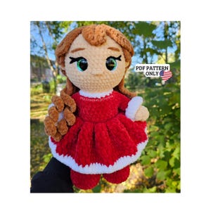Crochet Pattern Christmas Doll Holy for ambitious beginners  – Crochet Cozy Winter Accessories - Amigurumi PDF Pattern in US Terms