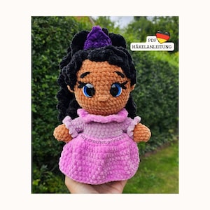 Häkelanleitung Prinzessin Puppe PDF auf Deutsch– Märchenhafte Amigurumi Figur – Häkelpuppe Mädchen – DIY Spielzeug - PDF Datei