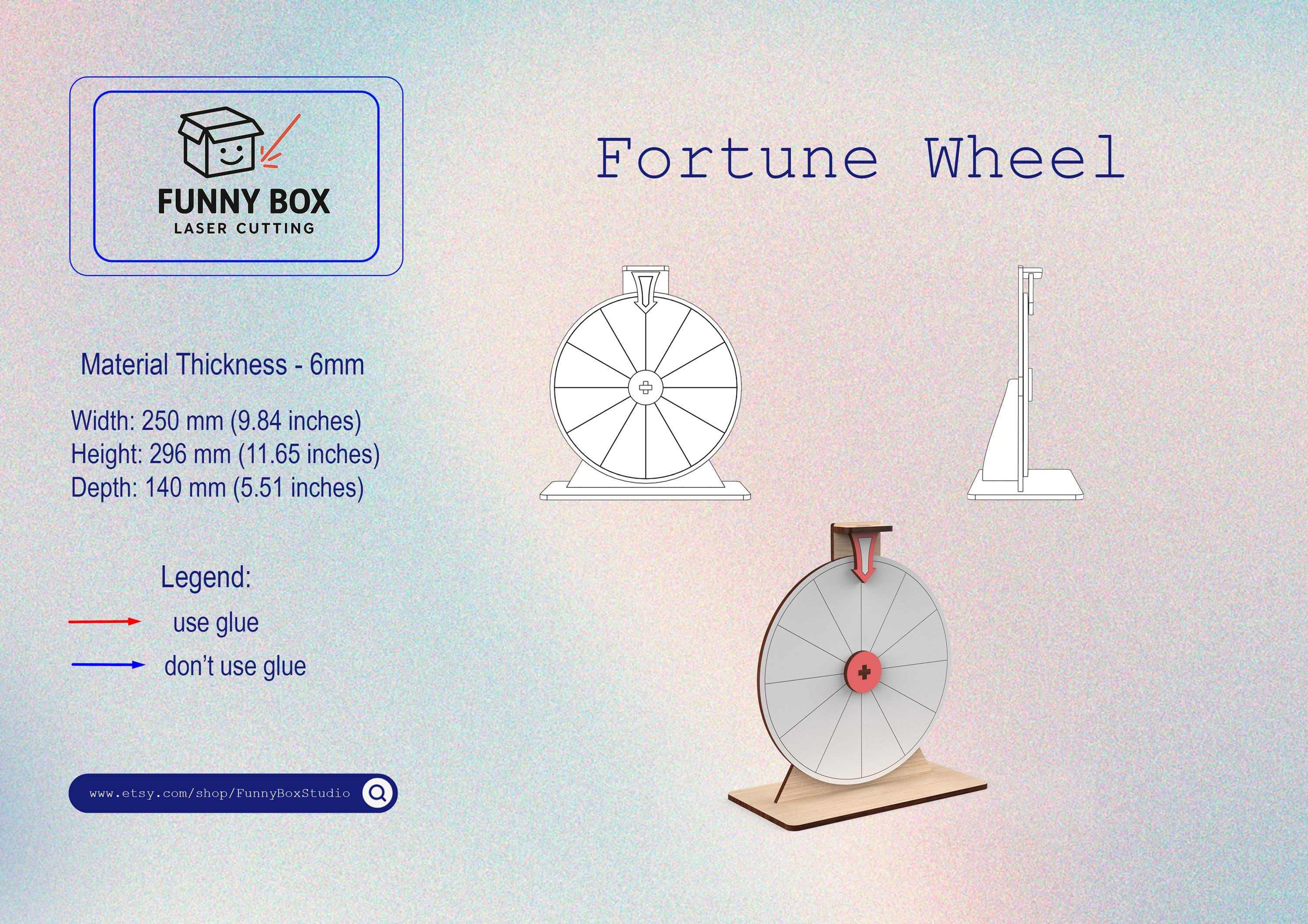 Wheel Of Fortune Digital Laser Cut Design 4 Or 6mm No Glue Assembly wheel-of-fortune-digital-laser-cut-design-4-or-6mm-no-glue-assembly