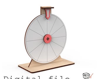 Ruota della Fortuna – Design digitale tagliato al laser (4 o 6 mm, assemblaggio senza colla)