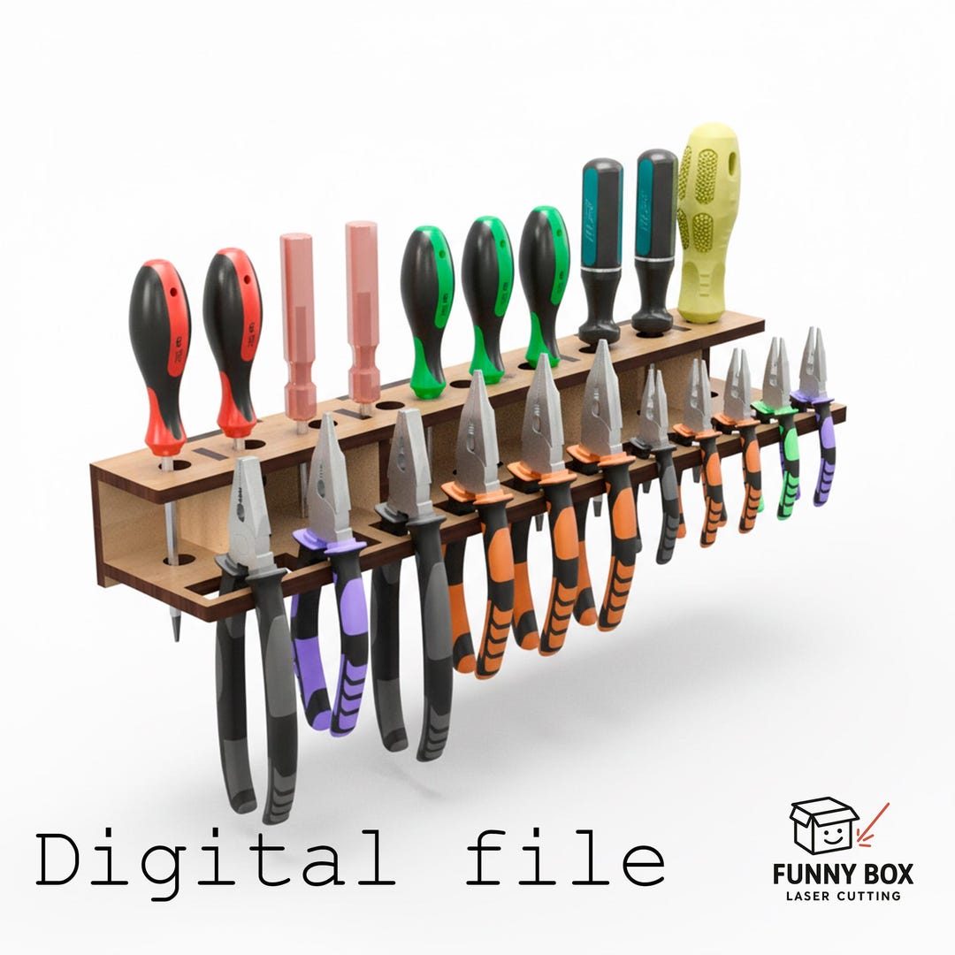 Wall-mounted Tool Organizer - Digital Laser Cut Files - Etsy