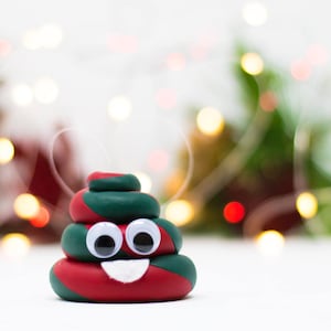 Niedlicher Weihnachtskot Emoji Ornament - Handgemacht in USA