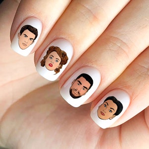 Op Bridgerton geïnspireerde nagelstickers Stickers glijbaan Daphne Simon Anthony Kate Colin Penelope Benedict Eloise Violet Meer!
