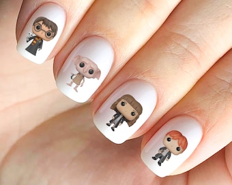 Harry Potter Nail Decals Stickers Waterslide Hogwarts Dobby Hermione Ron Hagrid More!
