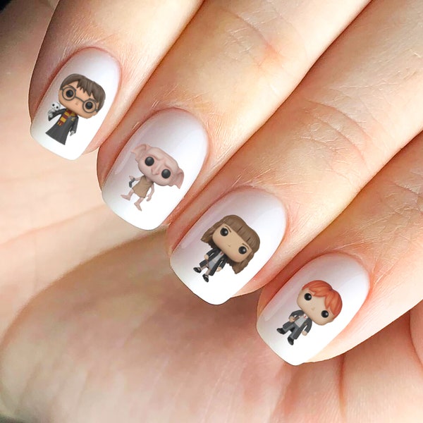 Harry Potter Nail Decals Stickers Waterslide Hogwarts Dobby Hermione Ron Hagrid More!