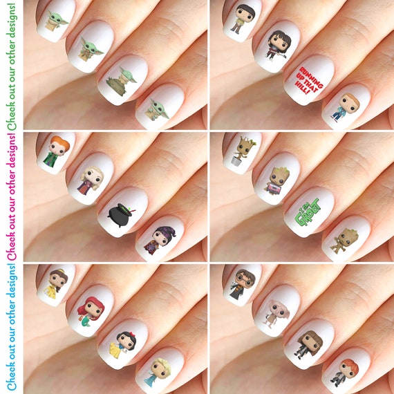 Harry Potter Nail Decals Stickers Waterslide Hogwarts Dobby Hermione Ron  Hagrid More 