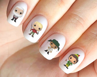 Christmas Holiday Movie Nail Decals Stickers Waterslide Home Alone Elf Vacation Santa Clause More!