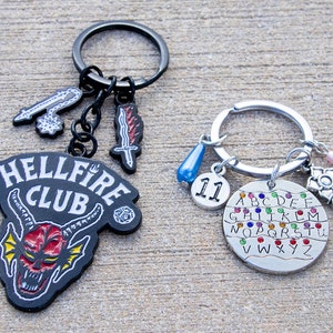 Stranger Things Inspired Alphabet Lights Keychain Keyring - Etsy