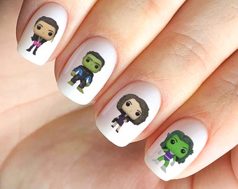 She-Hulk Nail Decals Stickers Waterslide Bruce Banner Jennifer Walters More!