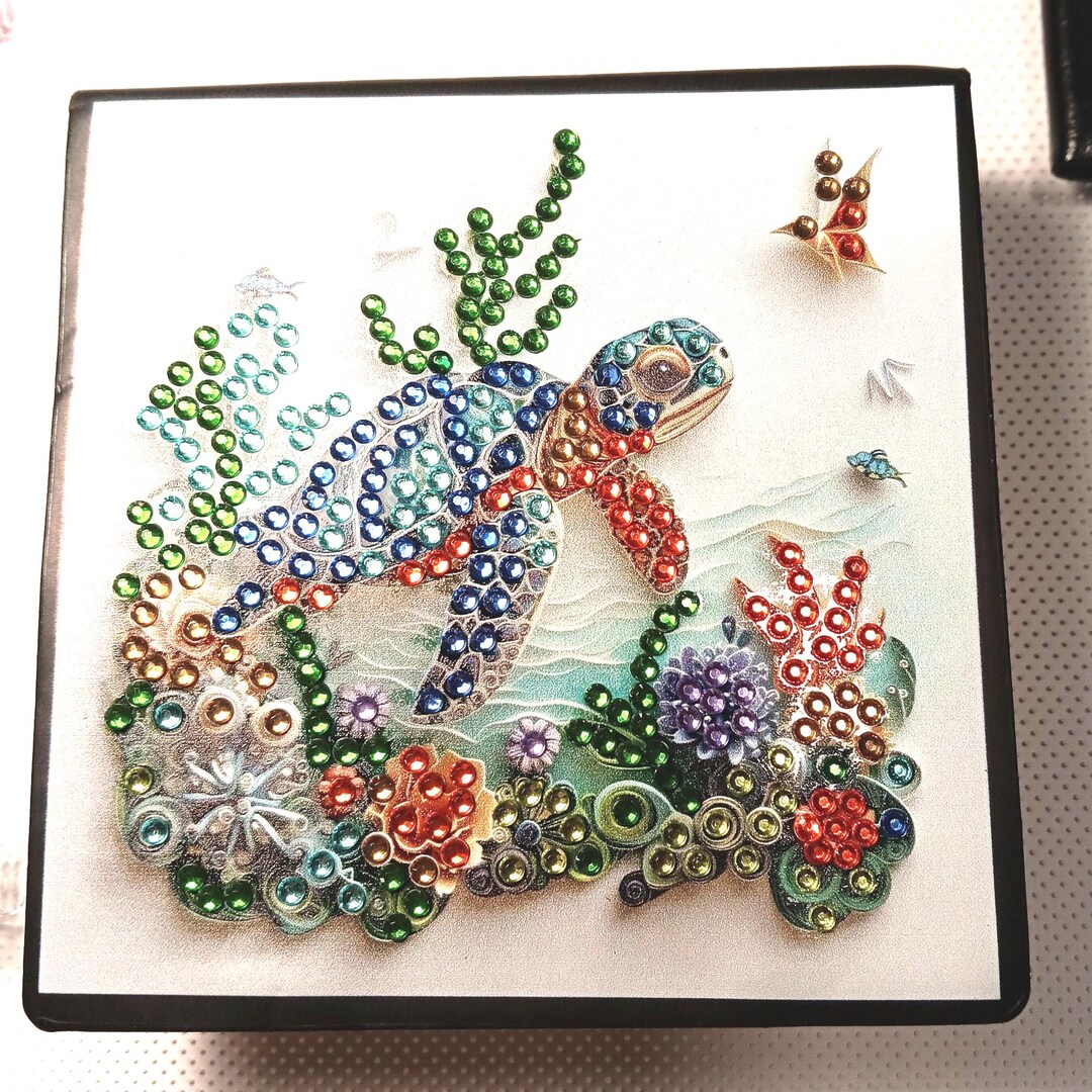 Handmade Diamond Art Sea Turtle Notepad (100 Sheets) - Etsy