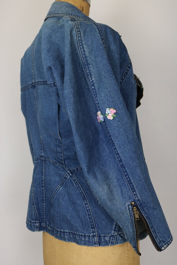 70s - early 80s Asymmetrical Denim Jacket by EXIT… - image 5