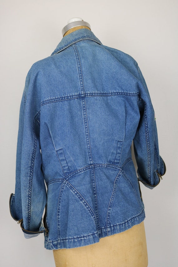 70s - early 80s Asymmetrical Denim Jacket by EXIT… - image 6