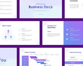 Multipurpose Business Pitch Deck PowerPoint Template | Slides Templates | Corporate Presentation Slides