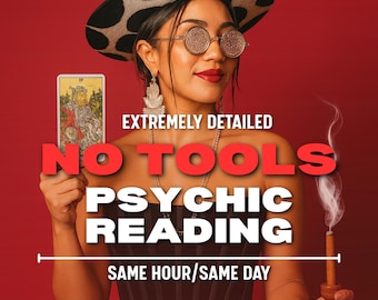 Keine Werkzeuge, psychische Lesung - keine Karten, Hellsehen, Same Hour, Same Day Reading, keine Karten, keine Werkzeuge, telepathische Lesung, Spiritueller Rat, 1 Stunde