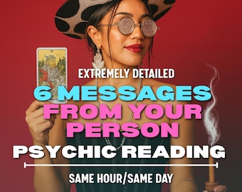 6 Botschaften von Ihrer Person - Psychische Legung, ehrliche Tarot-Lesung, Liebes-Psychic, personalisierte Liebesbotschaften, Tarot-Lesung für die Liebe, 1 Stunde