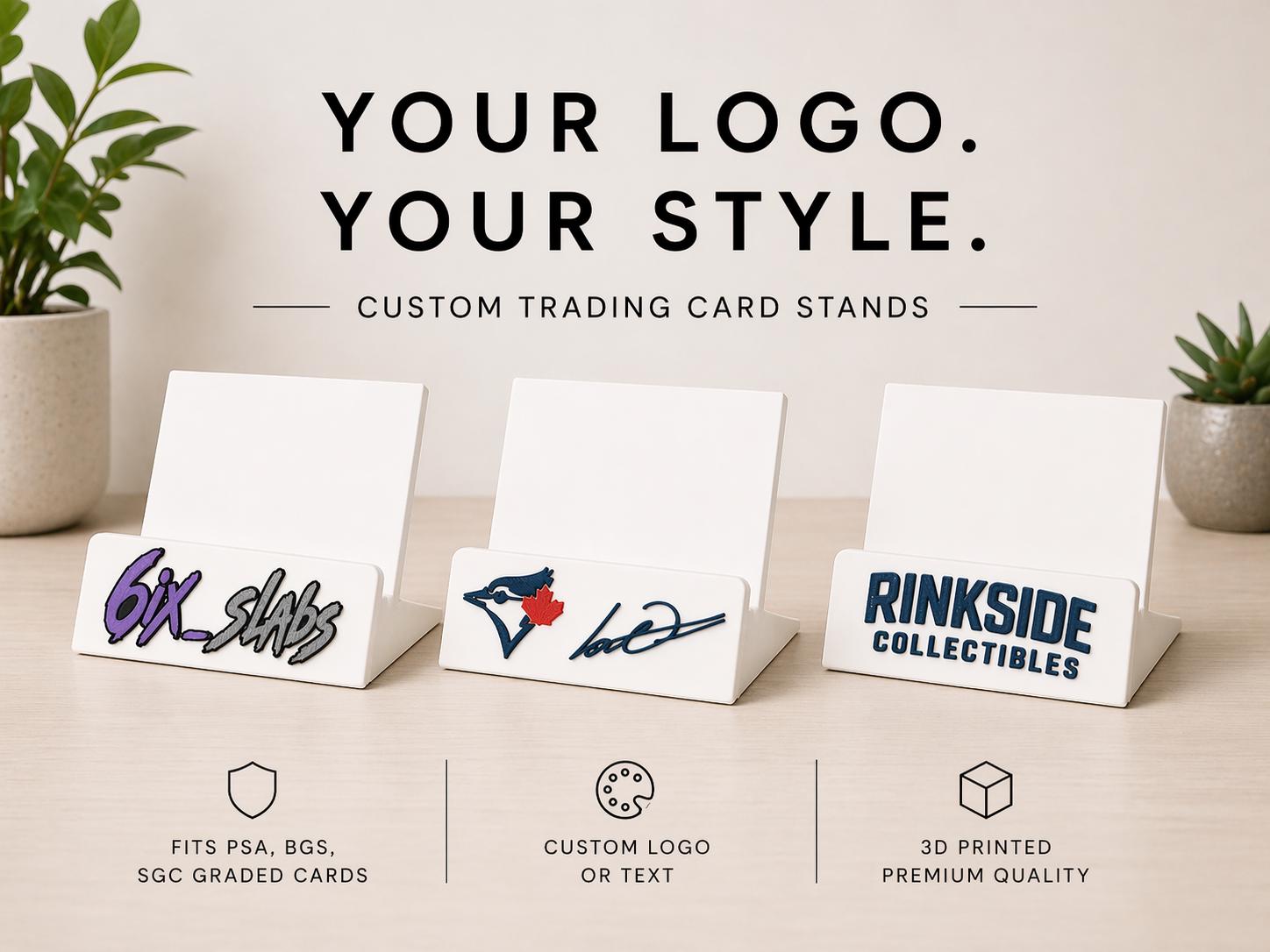 Custom Trading Card Display Stand – Personalized Logo/card Holder - Etsy