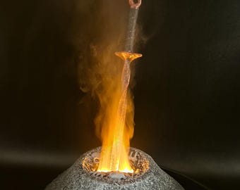 Dark Souls Bonfire Inspired Humidifier/Diffusor | Soulslike Fantasy Lamp | Gaming Room Decor | Gothic Ambient Desk Humidifier | Gamer Gift