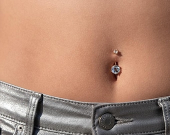 Piercing para el ombligo, redondo, para el ombligo, joyería para el ombligo, piercing minimalista, anillo para el ombligo