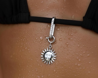 Silver Charm Connector, Round Diamond Barrel Teardrop Heart Round, Screw Clicker Lock Clasp Thick Link Jewelry Lock Enhancer