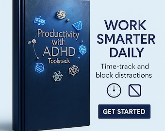 ADHD Productivity Toolstack: Focus & Time Management Toolkit (Digital Download)