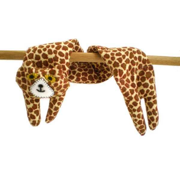 Flat Cat Rice Heat Cold Pack Microwavable for Neck Head Shoulders Giraffe Pattern Brown Patches Cream Yellow