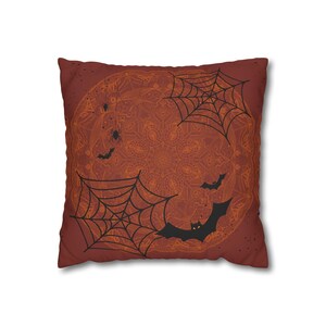 Decoratieve Halloween-kussensloop, spookachtig huisdecor, gezellig herfstaccent, pompoenkruid seizoenscadeau, decor spookhuis, halloweendecor