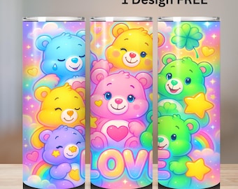 Cartoon Characters Tumbler Wrap PNG 20oz Skinny Tumbler Design Digital Download