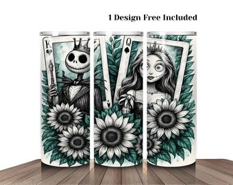 Archivo de sublimación de película de terror con diseño PNG de vaso de Halloween de pesadilla