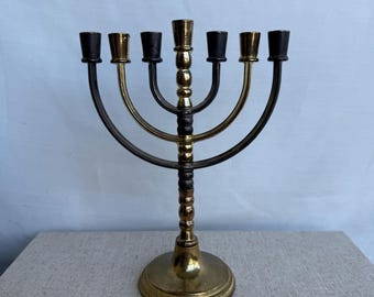 ヴィンテージ真鍮製メノーラー：ユダヤ教の七枝燭台 - Etsy 日本