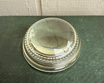 Vintage Domed Magnifying Glass Paperweight