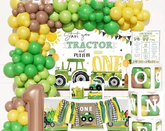 Traktor Dekoration zum ersten Geburtstag, Dekoration zum 1