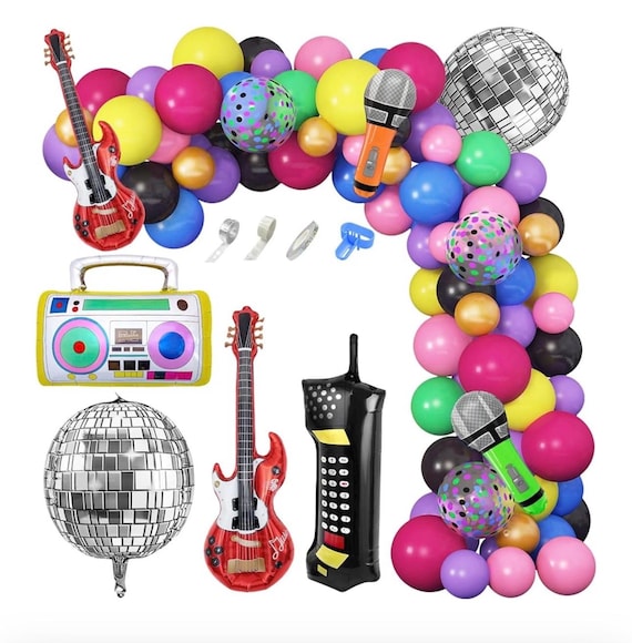 GWAWG – 10 Piezas De Guitarra Y Micrófono Inflables Para Fiestas – Accesorios De PVC Para Cumpleaños, Bodas Y Disfraces – Colores Aleatorios – Diversión Musical Garantizada