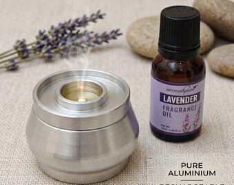Difusor de aromas de aluminio / Quemador de aceites esenciales minimalista / Difusor de velas pequeñas