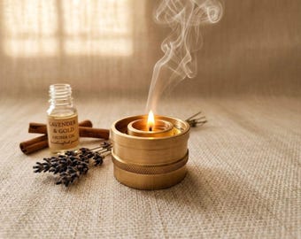 Handcrafted Brass Aroma Diffuser | Minimalist Home Fragrance Décor