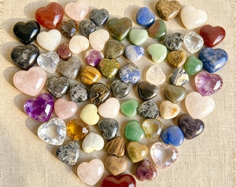 Natural Crystal Heart | Polished Gemstone Heart | Pocket Heart Stone | Crystal Gift | Meditation Crystal | Handmade to Order | Home Decor