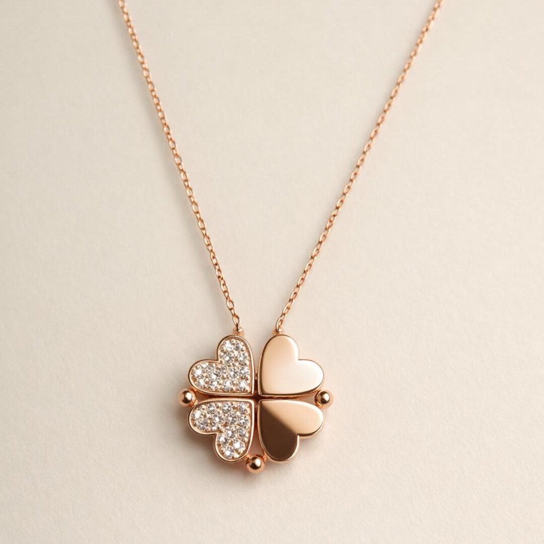 Emerald Clover Necklace in 14K Gold, Minimalist Green Stone Pendant - Etsy